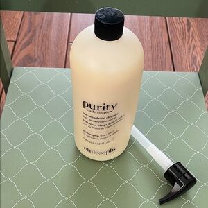 Philosophy Purity Facial Cleanser Bottle in Cream with Black Cap